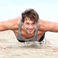 man doing exercises